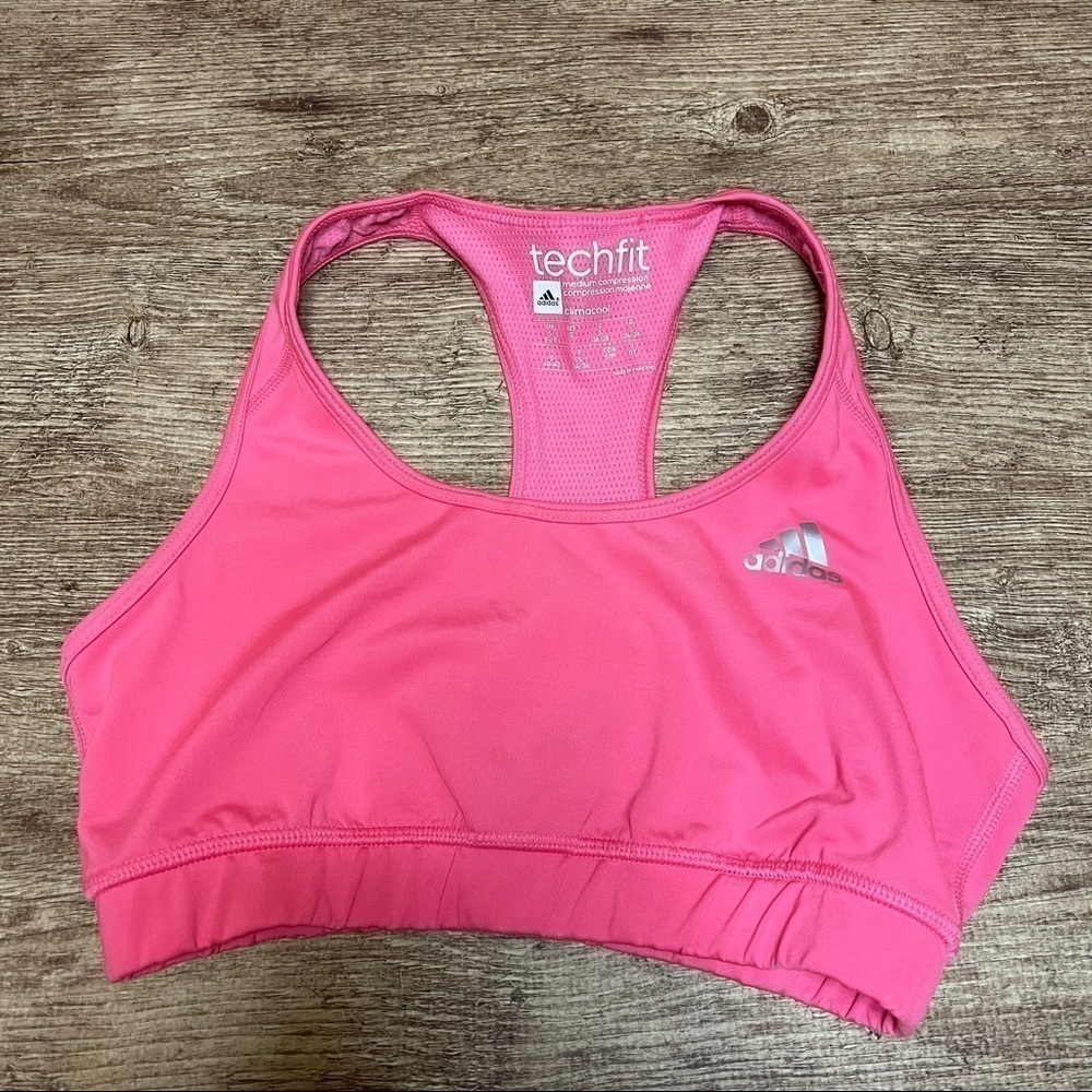 Adidas Techfit Pink Sports Bra